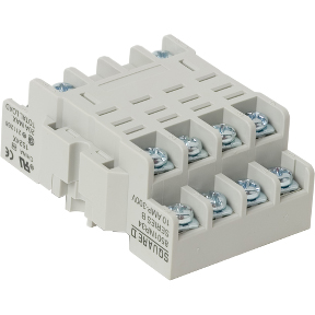 Schneider Electric Socket; 14-Blade; Screw Terminal; for 8501RS44; 8501RSD44 Relays; DIN Rail or Panel Mount